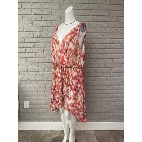 Bisou Bisou Women Sleeveless Multicolored Hi-Low Cut-Out Back Dress Size 16 - Picture 2 of 10